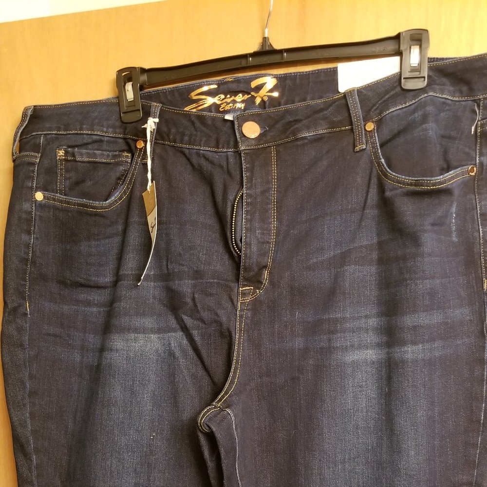 Seven 7 Jeans, 22W, High Rise Skinny Crop Length NWT